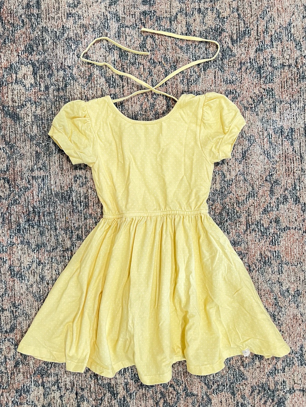 Yellow Polka Dot Twirl Dress
